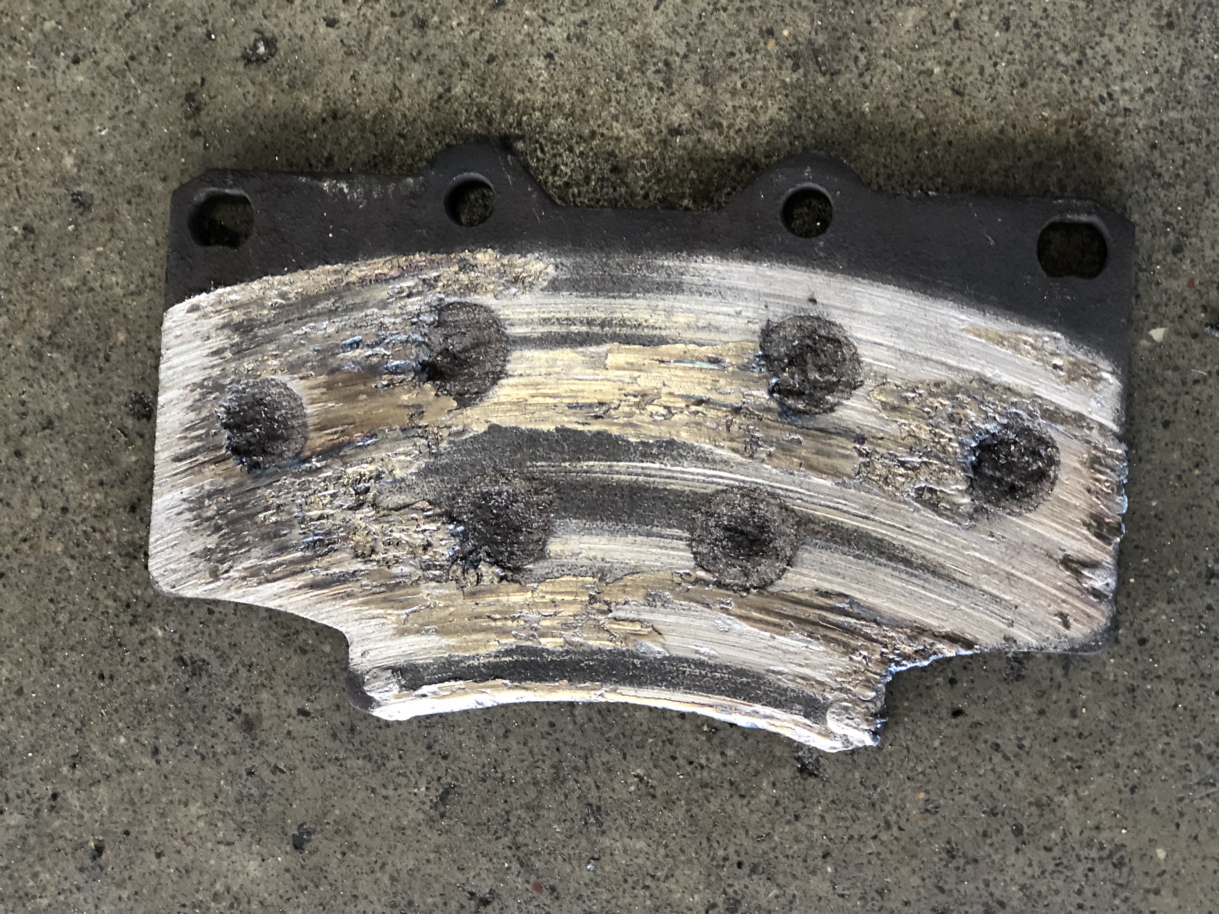 worn brake pad